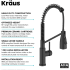 Kraus Coda Series KPF1617MB - 2-Function Single Handle Pull Down Kitchen Faucet in Matte Black