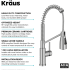 Kraus Coda Series KPF1617SFS - 2-Function Single Handle Pull Down Kitchen Faucet in Spot-Free Stainless Steel