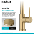 Kraus Coda Series KPF1626BB - 2-Function Single Handle Pull Down Kitchen Faucet in Spot-Free Brushed Brass