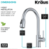 Kraus Coda Series KPF1626CH - 2-Function Single Handle Pull Down Kitchen Faucet in Chrome