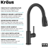 Kraus Coda Series KPF1626MB - 2-Function Single Handle Pull Down Kitchen Faucet in Matte Black