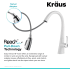 Kraus Nolen Series KPF1673CHWH - Single Handle Pull-Down Kitchen Faucet in Chrome/White Reach Technology