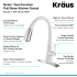 Kraus Nolen Series KPF1673CHWH - Single Handle Pull-Down Kitchen Faucet in Chrome/White Features
