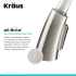Kraus Nolen Series KPF1673SFSMB - Single Handle Pull Down Kitchen Faucet All Brite Finish