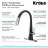 Kraus Nolen Series KPF1673SFSMB - Single Handle Pull-Down Kitchen Faucet in Spot Free Stainless Steel/Matte Black Features