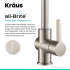 Kraus Britt™ Series KPF1690SFSKSD31SFS - Single Handle Commercial Kitchen Faucet All Brite Resist Spots and Fingerprints