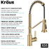 Kraus Britt™ Series KPF1693BB - 2-Function Single Handle Pull Down Kitchen Faucet in Spot-Free Brushed Brass
