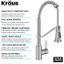 Kraus Britt™ Series KPF1693SFS - 2-Function Single Handle Pull Down Kitchen Faucet in Spot-Free Stainless Steel