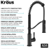 Kraus KPF2635MB - Commercial Style 2-Function Single Handle Pull Down Kitchen Faucet in Matte Black