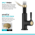 Kraus KPF2635SFBBMB - TorakTM Commercial Style 2-Function Single Handle Pull Down Kitchen Faucet in Spot-Free Brushed Brass / Matte Black