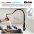 Kraus KPF2635SFBBMB - TorakTM Commercial Style 2-Function Single Handle Pull Down Kitchen Faucet in Spot-Free Brushed Brass / Matte Black