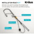 Kraus KPF2635SFS - Commercial Style 2-Function Single Handle Pull Down Kitchen Faucet in Spot-Free Stainless Steel