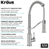 Kraus KPF2635SFS - Commercial Style 2-Function Single Handle Pull Down Kitchen Faucet in Spot-Free Stainless Steel
