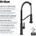 Kraus Oletto Series KPF2643MB - Commercial Style 2-Function Single Handle Pull Down Kitchen Faucet in Matte Black