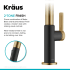 Kraus Oletto Series KPF2820BBMB - Single Handle Pull Down Kitchen Faucet 2 Tone Finish