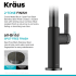 Kraus Oletto Series KPF2821MBSFSB - Single Handle Pull Down Kitchen Faucet 2 Tone Finish