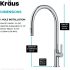Kraus Oletto Series KPF2821CH - High-Arc Single Handle Pull-Down Kitchen Faucet in Chrome Dimension