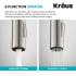 Kraus Oletto Series KPF2821CH - High-Arc Single Handle Pull-Down Kitchen Faucet 2-Function Spray