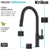 Kraus KPF2840MB - 2-Function Single Handle Pull Down Kitchen Faucet in Matte Black