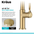 Kraus KPF2840SFBB - 2-Function Single Handle Pull Down Kitchen Faucet in Spot-Free Brushed Brass