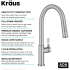 Kraus KPF2840SFS - 2-Function Single Handle Pull Down Kitchen Faucet in Spot-Free Stainless Steel