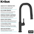 Kraus KPF2841MB - 2-Function Single Handle Pull Down Kitchen Faucet in Matte Black
