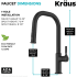 Kraus KPF2841MB - 2-Function Single Handle Pull Down Kitchen Faucet in Matte Black