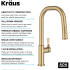 Kraus KPF2841SFBB - 2-Function Single Handle Pull Down Kitchen Faucet in Spot-Free Brushed Brass