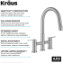 Kraus Oletto Series KPF3122SFS - Kitchen Faucet with Pull-Down Sprayhead in Spot-Free Stainless Steel