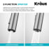 Kraus Oletto Series KPF3122MB - Bridge Kitchen Faucet with Pull-Down Sprayhead 2-Function Sprayer