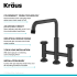 Kraus Urbix KPF3125MBGRCC - Industrial Bridge Kitchen Faucet Features