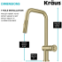 Kraus Urbix KPF3126BG - Industrial Pull Down Kitchen Faucet Dimension