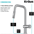 Kraus KPF3126CH - Industrial Pull Down Kitchen Faucet Dimension