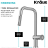 Kraus Urbix KPF3126SFS - Industrial Pull Down Kitchen Faucet Dimension