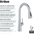 Kraus Odelia KPF3220CH - 4-Function Single Handle Pull Down Kitchen Faucet with CleanSweep™ Blade Spray in Chrome