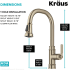 Kraus Allyn KPF4101SFACB - Single Handle Pull Down Kitchen Faucet Dimension