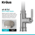 Kraus Allyn KPF4101SFS - Single Handle Pull Down Kitchen Faucet Spot-Free Finish