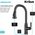 Kraus Allyn KPF4101SFSB - Single Handle Pull Down Kitchen Faucet Dimension