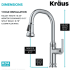 Kraus Allyn KPF4102CH - Single Handle Pull Down Kitchen Faucet Dimension