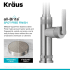 Kraus Allyn KPF4102SFS - Single Handle Pull Down Kitchen Faucet Spot-Free Finish