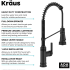 Kraus Allyn KPF4110MB - Commercial Style 2-Function Single Handle Pull Down Kitchen Faucet in Matte Black