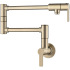 Kraus Oletto Series KPF5001SFACB - Wall Mount Pot Filler Kitchen Faucet with Retractable Arm in Spot-Free Antique Champagne Bronze