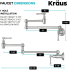 Kraus Allyn KPF5002SFS - Wall Mount Pot Filler Kitchen Faucet with Retractable Arm in Spot-Free Stainless Steel