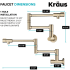 Kraus Bolden Series KPF5003SFBB - Wall Mount Pot Filler Kitchen Faucet with Retractable Arm in Spot-Free Brushed Brass