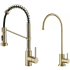 Kraus Bolden Series KPF1610FF100SFACB - Commercial Style Pull-Down Kitchen Faucet and Water Filter Faucet Combo in Spot Free Antique Champagne Bronze