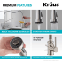 Kraus Bolden Series KPF1610FF100SFS - Single Handle Commercial Style Pull Down Kitchen Faucet Premium Features