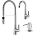Kraus Crespo Series KPF2730270042CH - Crespo Series Kitchen Faucet Combo in Chrome - Commercial-Style Pull-Down Kitchen Faucet, Bar/Prep Faucet, Soap Dispenser
