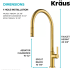 Kraus Oletto Series KPF2821BB - Single Handle Pull Down Kitchen Faucet Dimensions