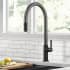 Kraus Oletto Series KPF2821MBSFSB - High-Arc Single Handle Pull-Down Kitchen Faucet in Matte Black / Spot Free Black Stainless Steel