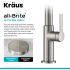 Kraus Oletto Series KPF2821SFS - Single Handle Pull Down Kitchen Faucet Spot-Free Finish